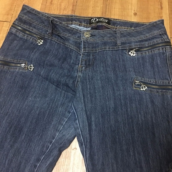 DEREON OPEN LEG SKINNY JEANS ZIP & BUTTON CLOSURE - Picture 4 of 8